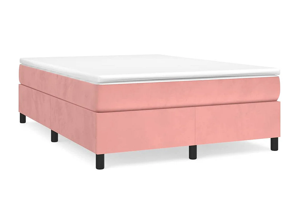 Lit double | Lit adulte | Cadre de lit rose 140x200 cm velours