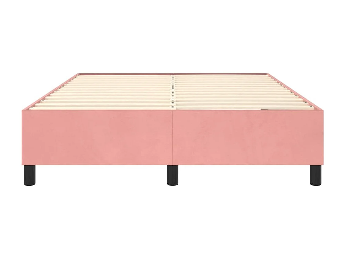 Lit double | Lit adulte | Cadre de lit rose 140x200 cm velours
