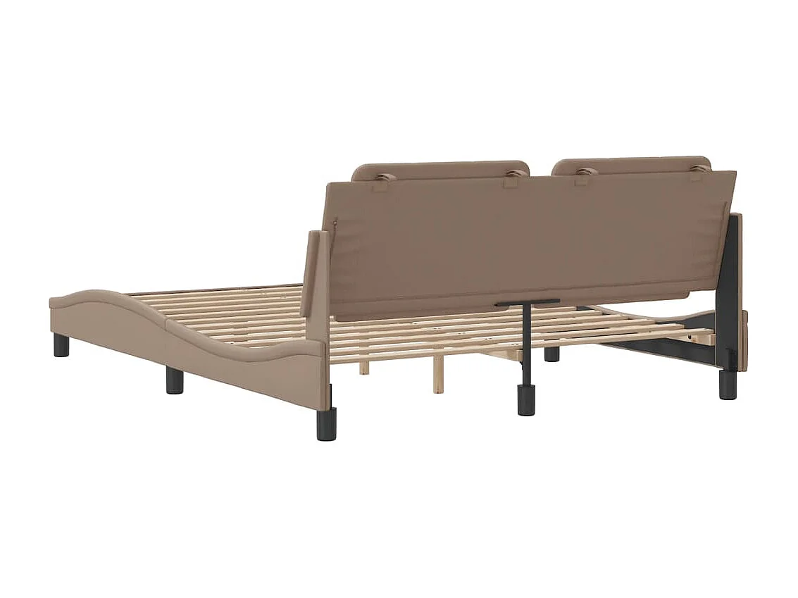 Lit double | Lit adulte | Cadre de lit avec LED cappuccino 160x200 cm