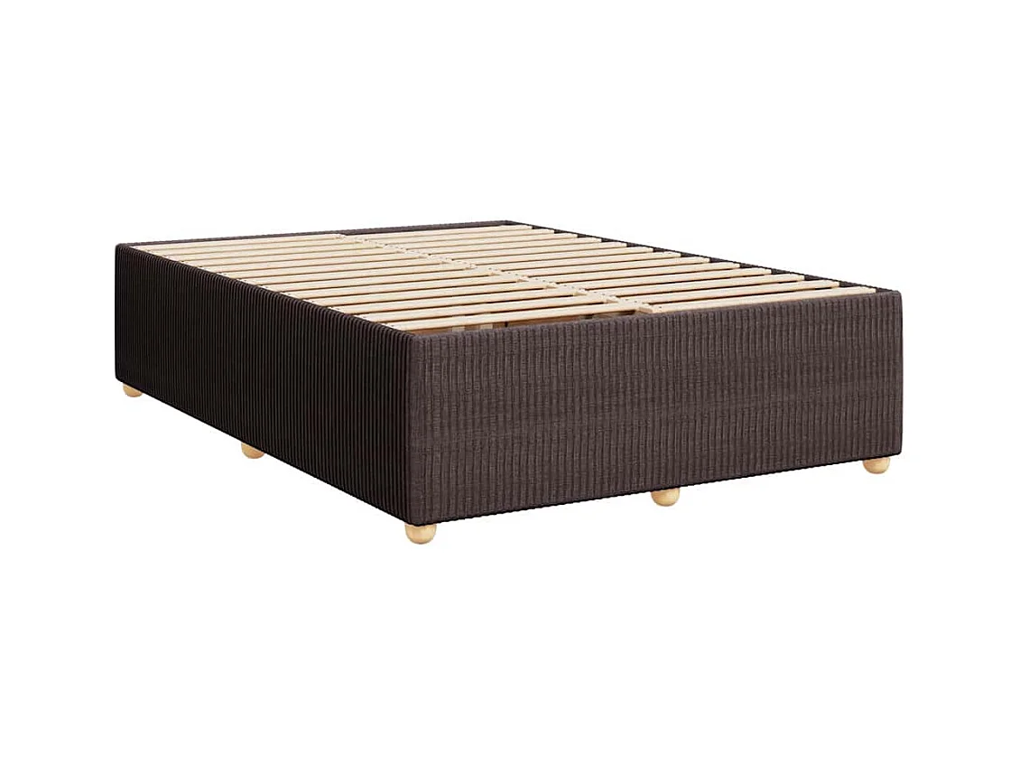 Letto per adulti | Letto matrimoniale | Giroletto senza Materasso Marrone Scuro 140x190 cm Tessuto