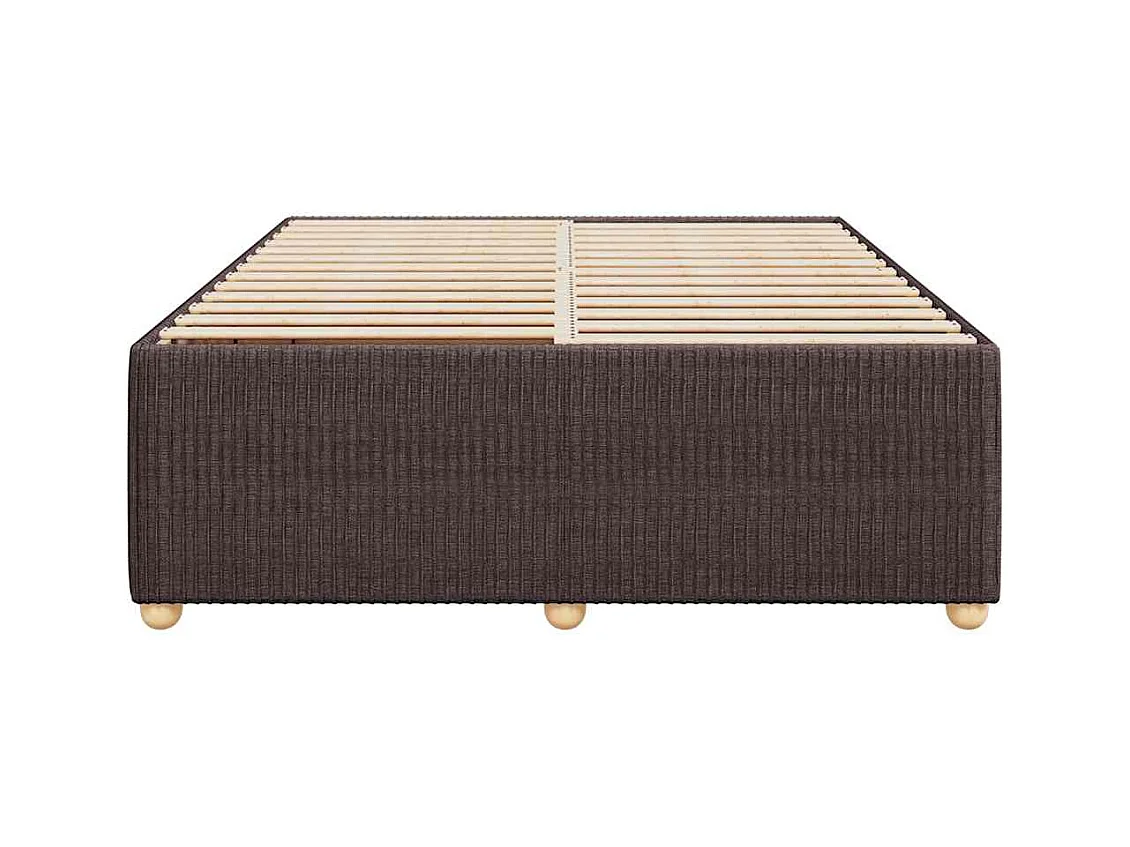 Letto per adulti | Letto matrimoniale | Giroletto senza Materasso Marrone Scuro 140x190 cm Tessuto