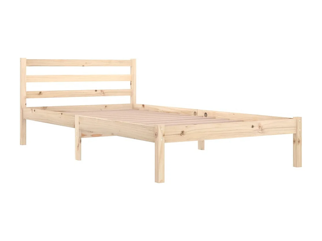 Lit simple | Lit adulte, enfant | Cadre de lit bois massif de pin 100x200 cm