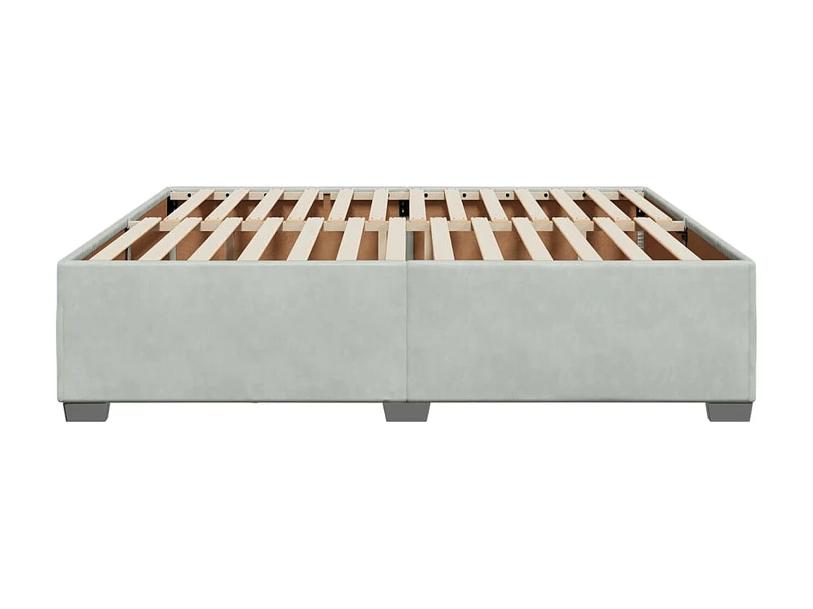 Lit double | Lit adulte | Cadre de lit gris clair 180x200 cm velours