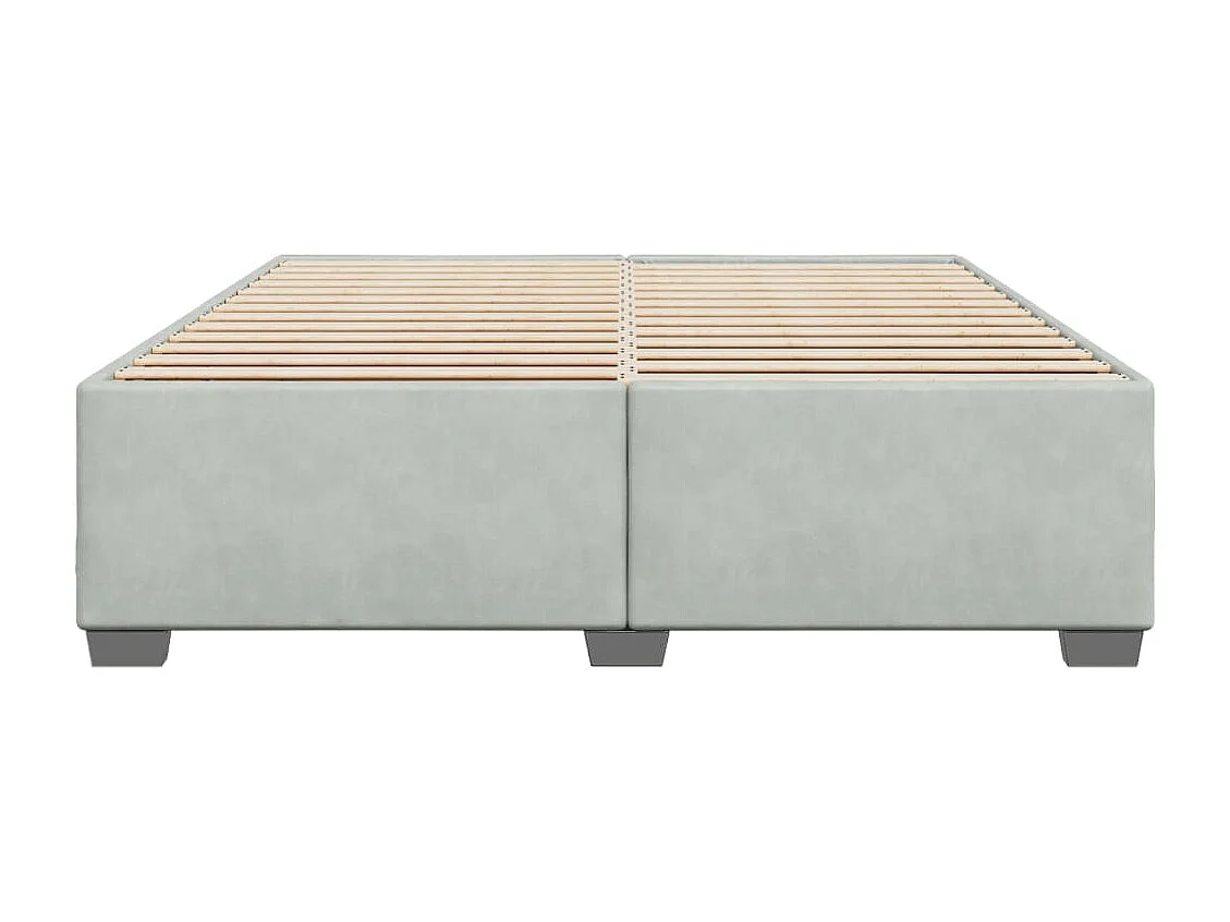 Lit double | Lit adulte | Cadre de lit gris clair 180x200 cm velours