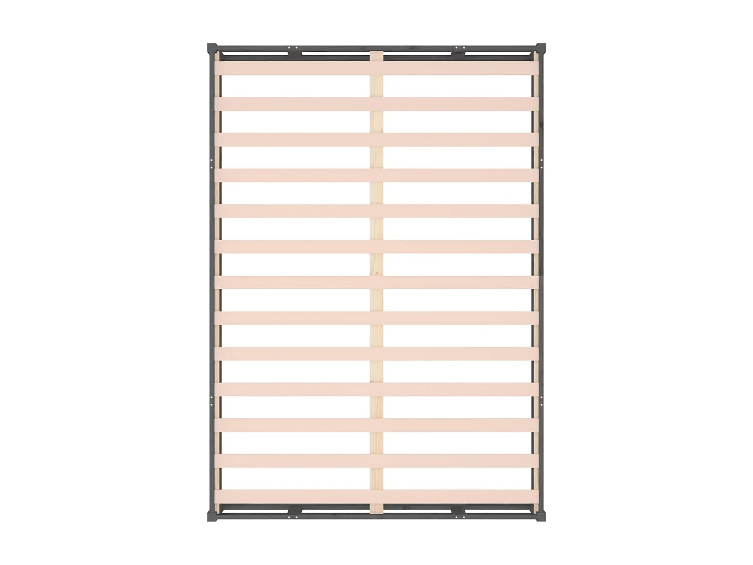 Lit double | Lit adulte | Cadre de lit gris 150x200 cm bois massif