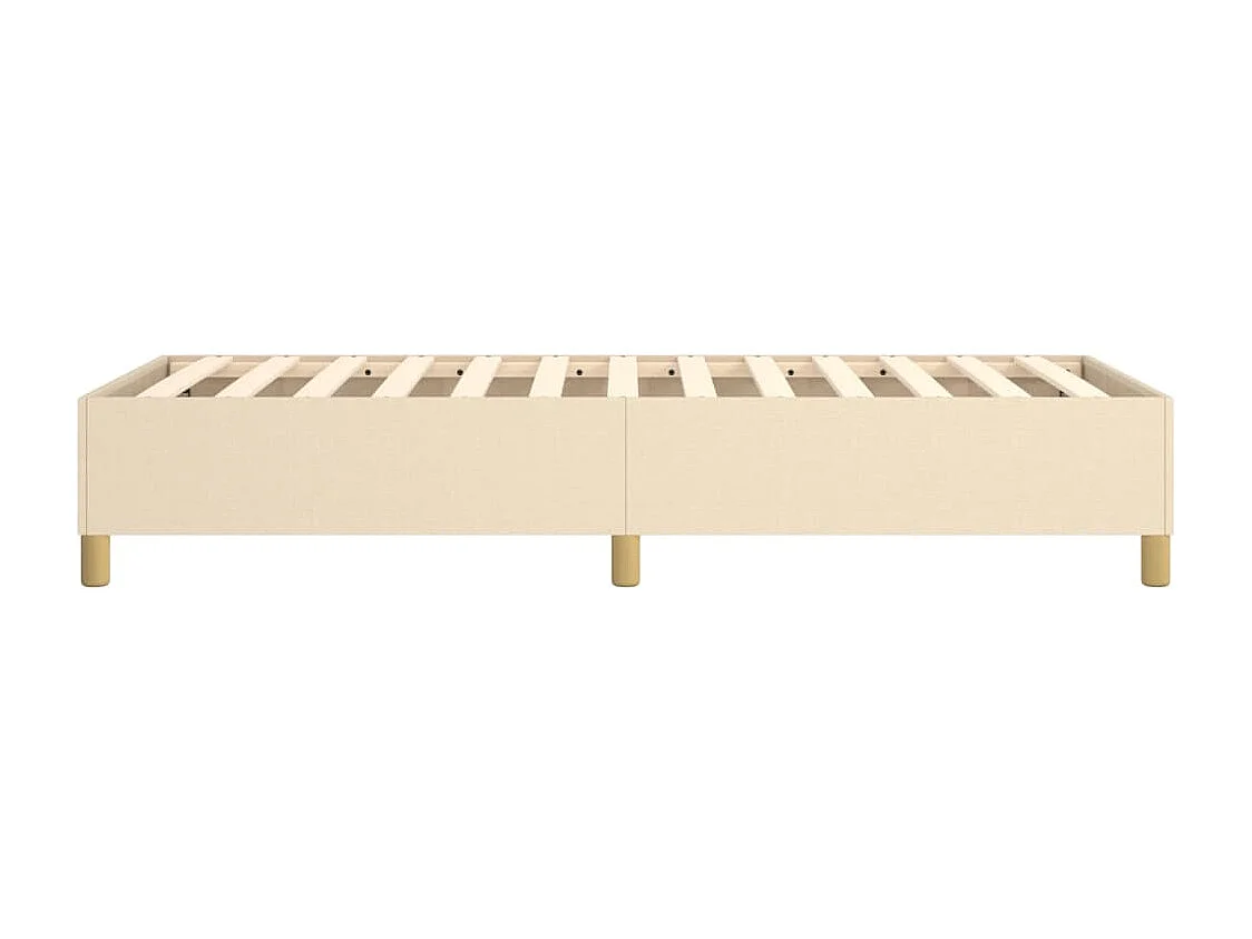 Lit simple | Lit adulte, enfant | Cadre de lit crème 100x200 cm tissu