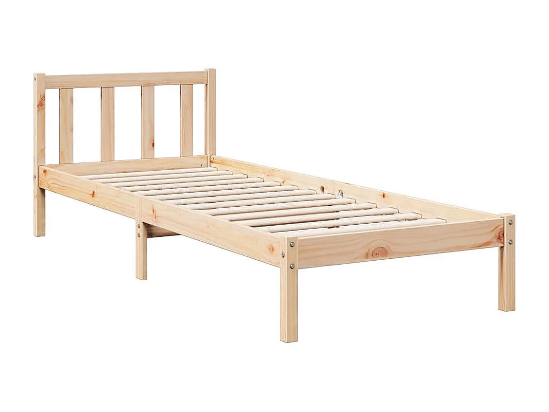 Lit simple | Lit adulte, enfant | Cadre de lit extra long 100x210 cm bois massif pin