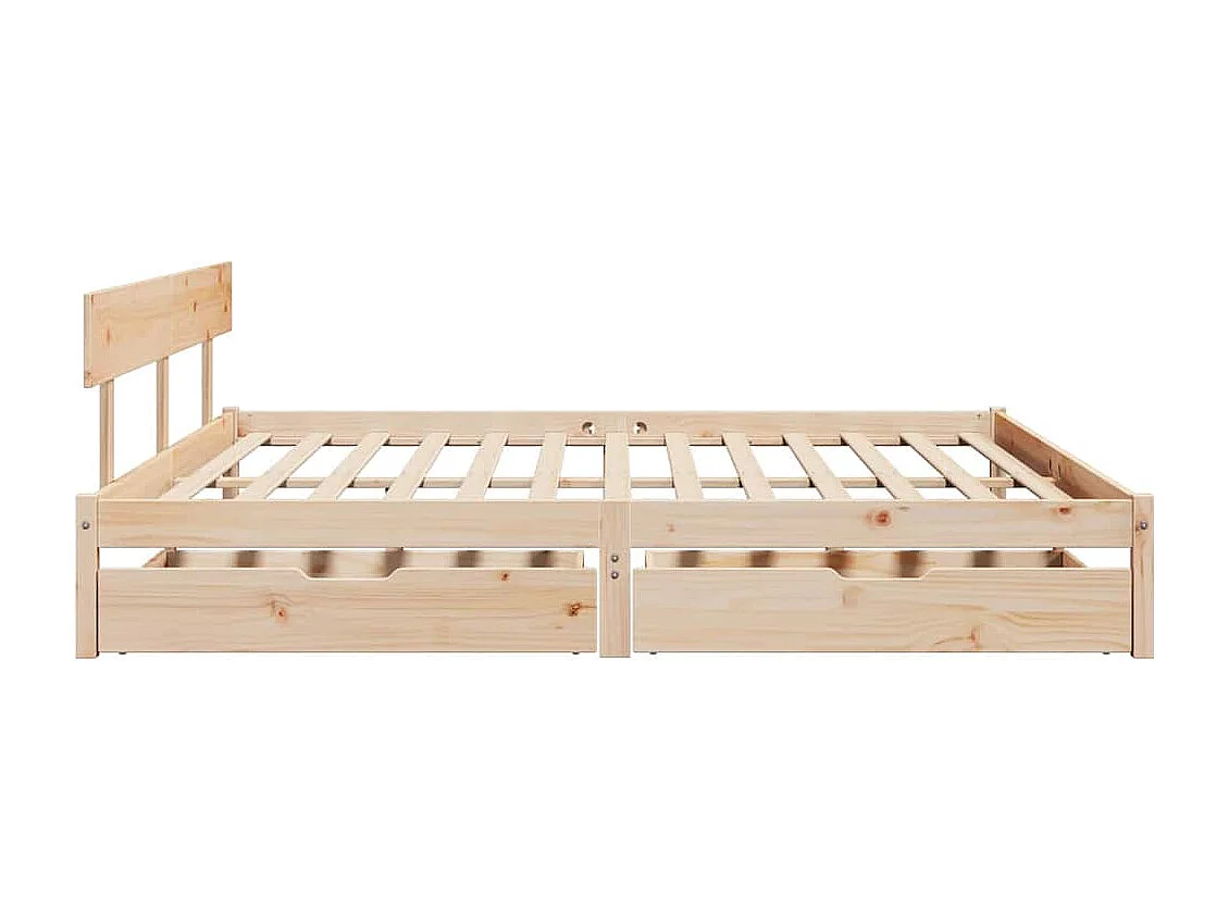 Lit double | Lit adulte | Cadre de lit 200x200 cm bois massif de pin