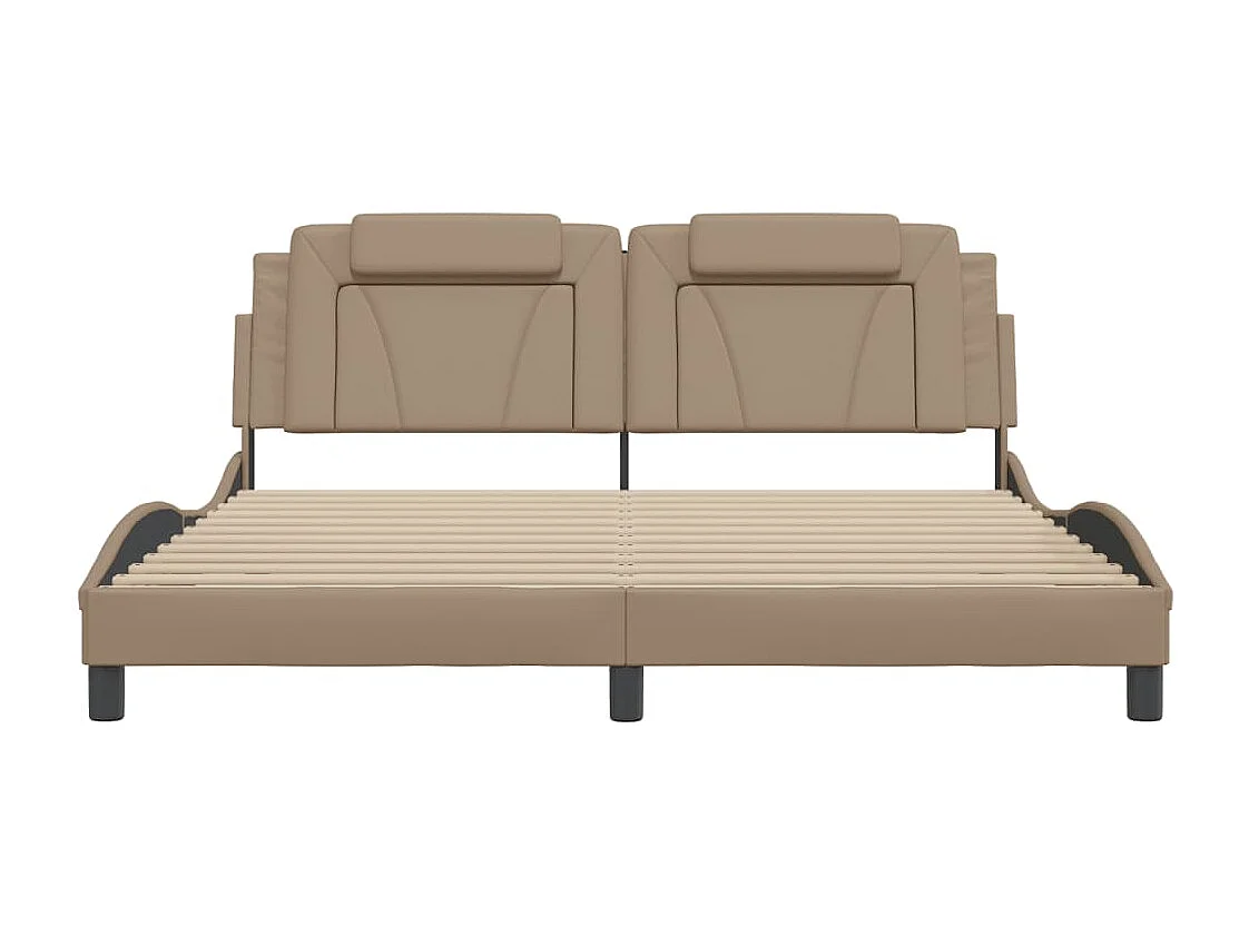 Lit double | Lit adulte | Cadre de lit avec LED cappuccino 180x200 cm