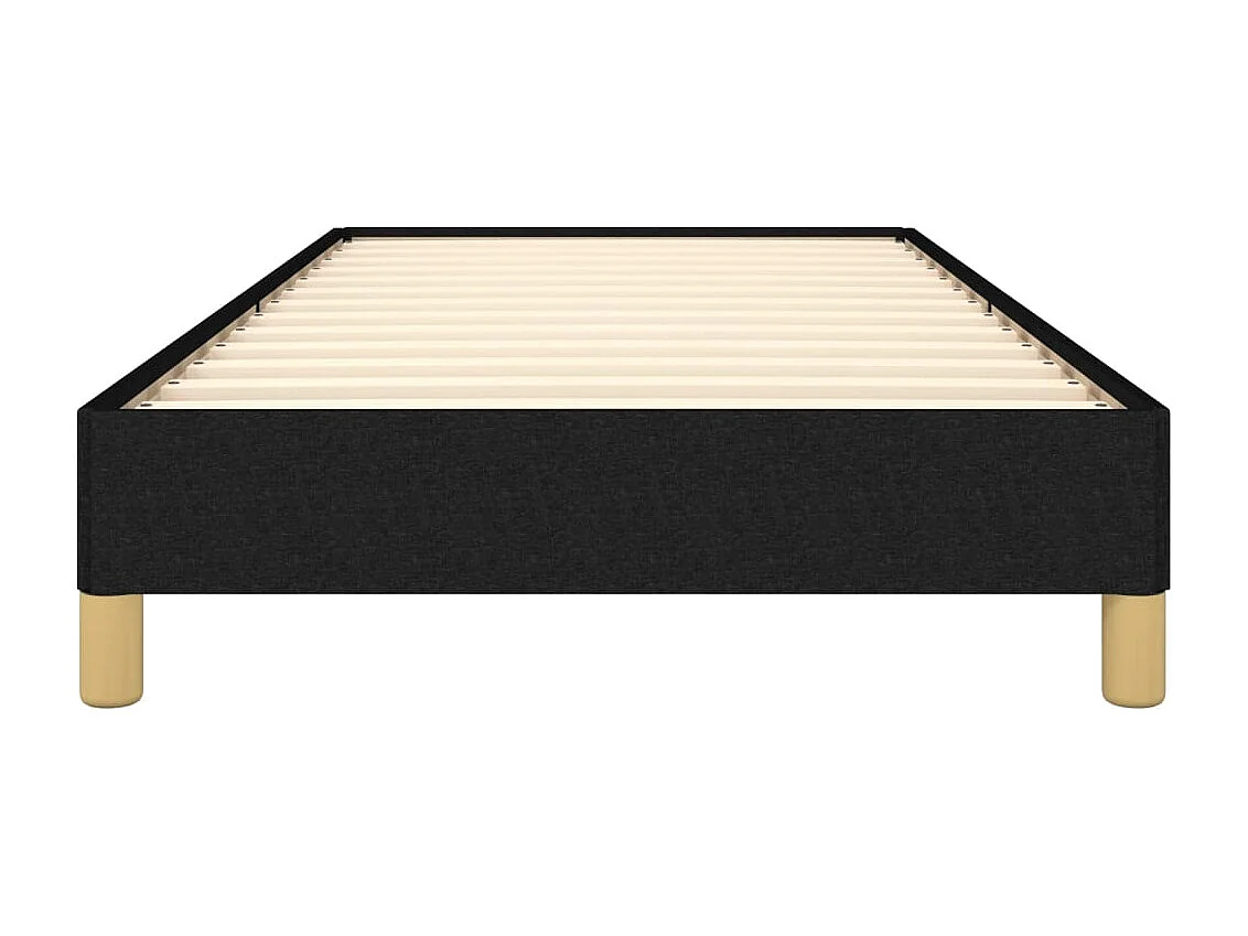 Lit simple | Lit adulte, enfant | Cadre de lit noir 90x190 cm tissu