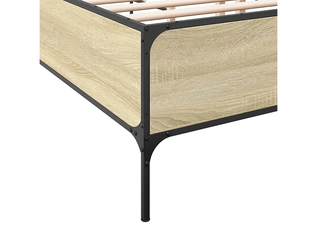 Lit double | Lit adulte | Cadre de lit chêne sonoma 180x200 cm