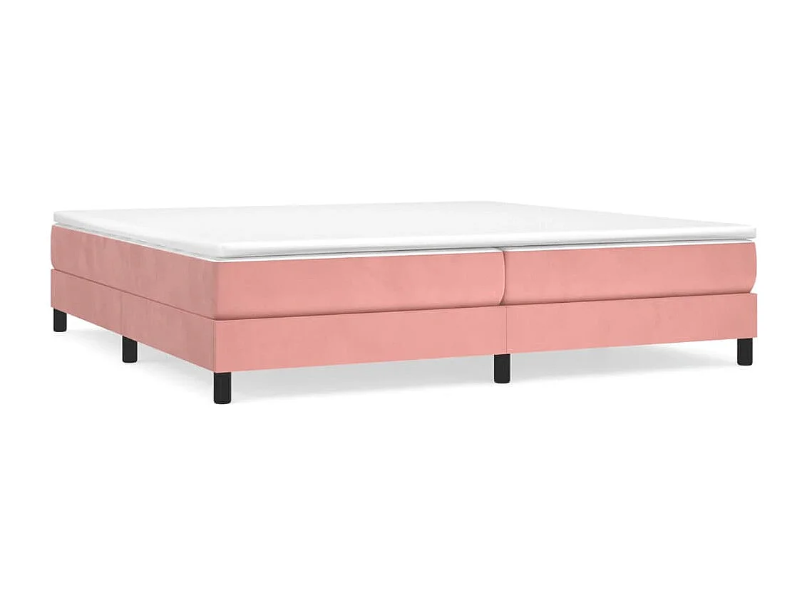 Lit double | Lit adulte | Cadre de lit rose 200x200 cm velours