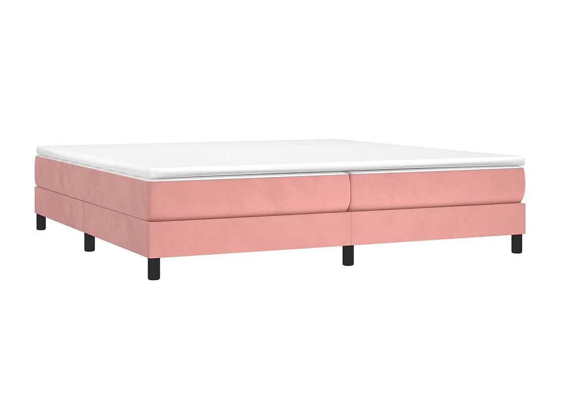 Lit double | Lit adulte | Cadre de lit rose 200x200 cm velours