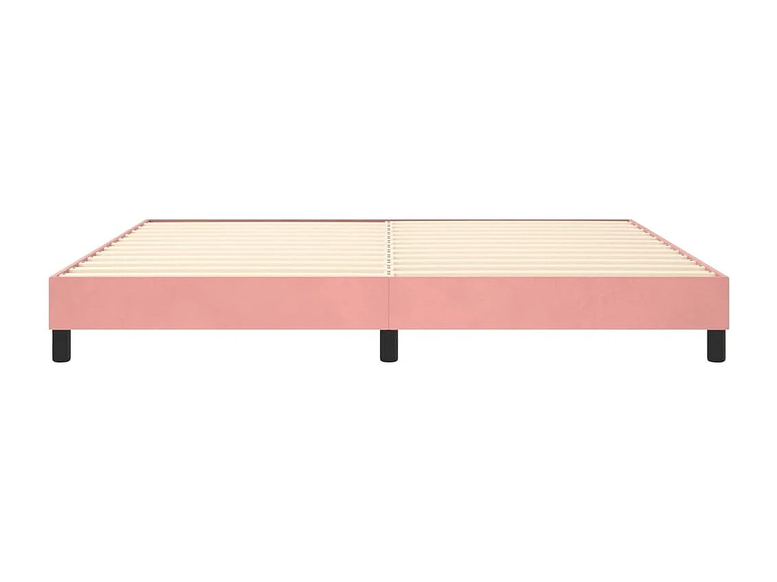 Lit double | Lit adulte | Cadre de lit rose 200x200 cm velours