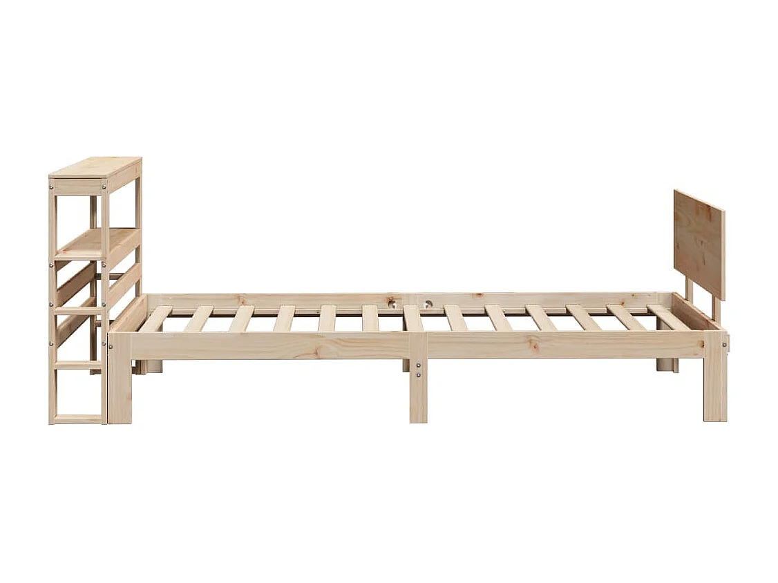 Letto per adulti | Letto singolo | Giroletto con Testiera 75x190 cm in Legno Massello di Pino