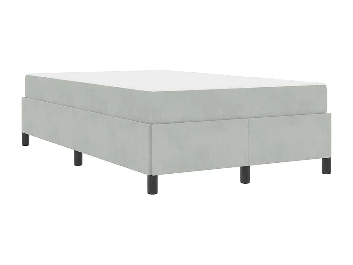 Bedframe | Eenpersoonsbed met matras Lichtgrijs 120x200 cm Stof