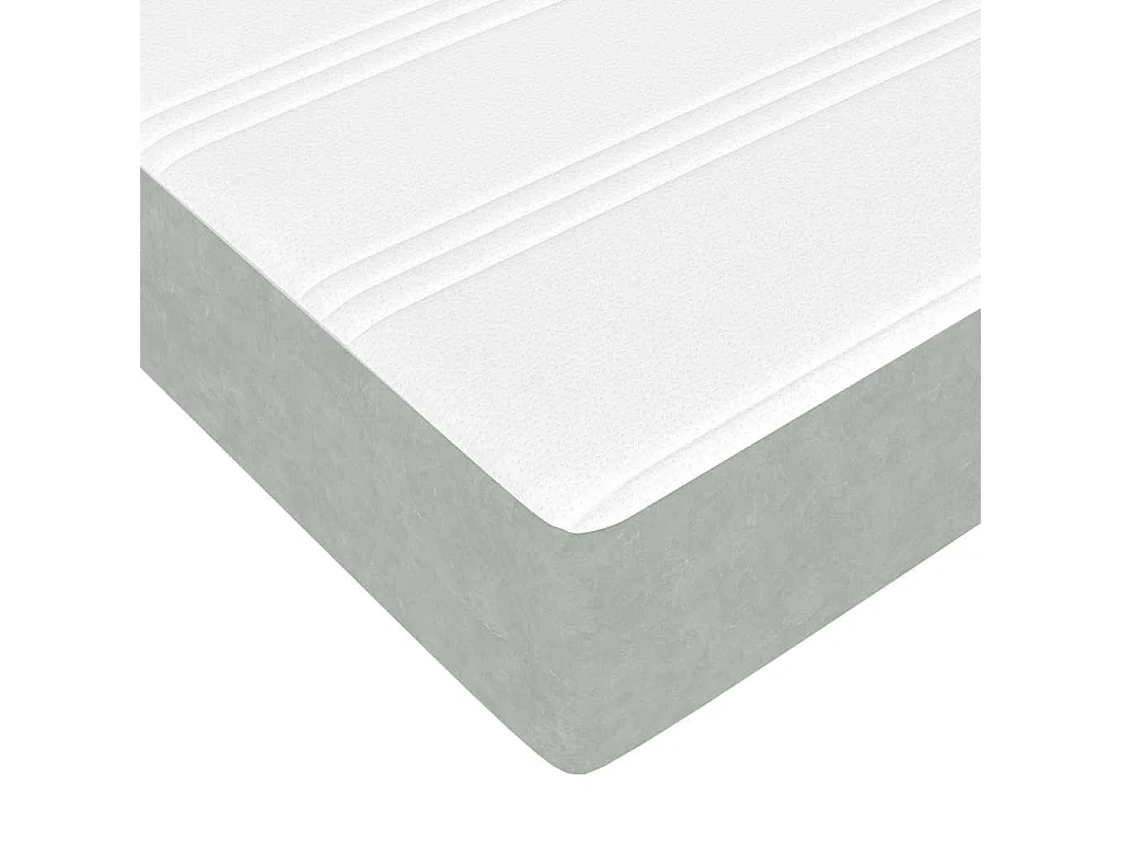 Bedframe | Eenpersoonsbed met matras Lichtgrijs 120x200 cm Stof