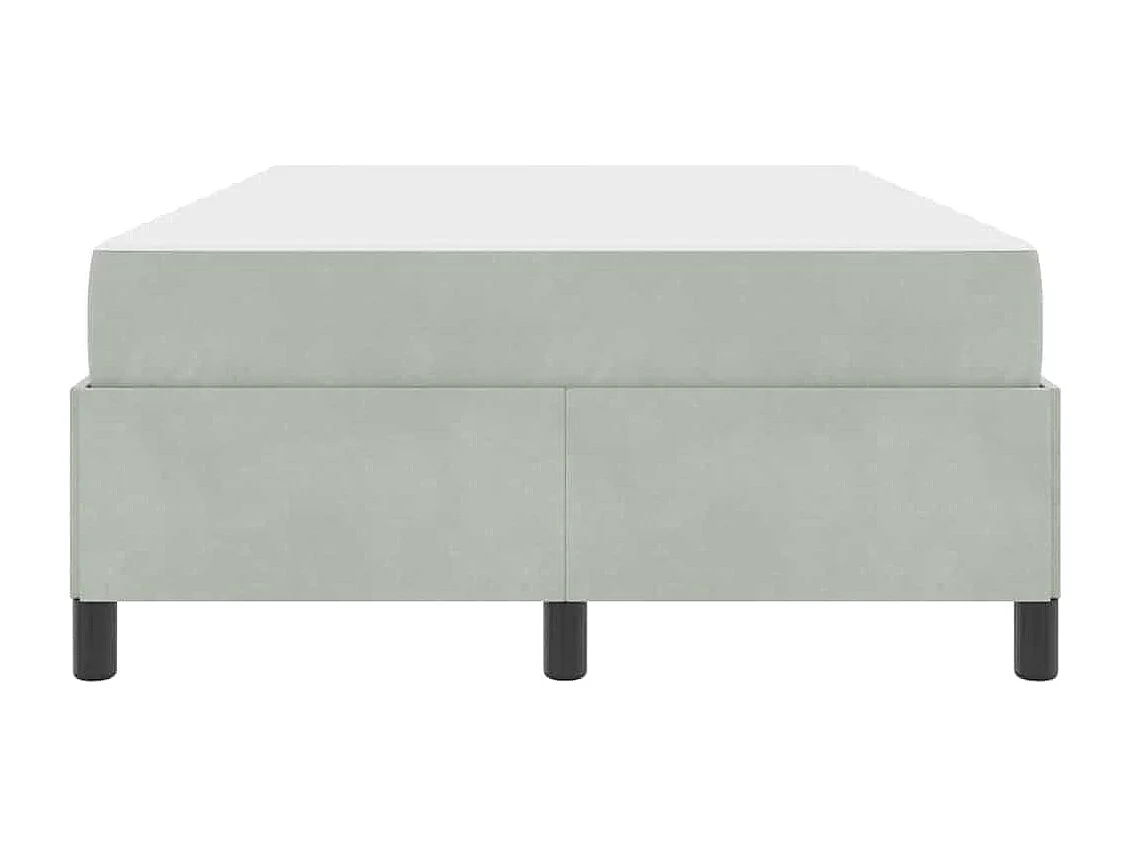 Bedframe | Eenpersoonsbed met matras Lichtgrijs 120x200 cm Stof