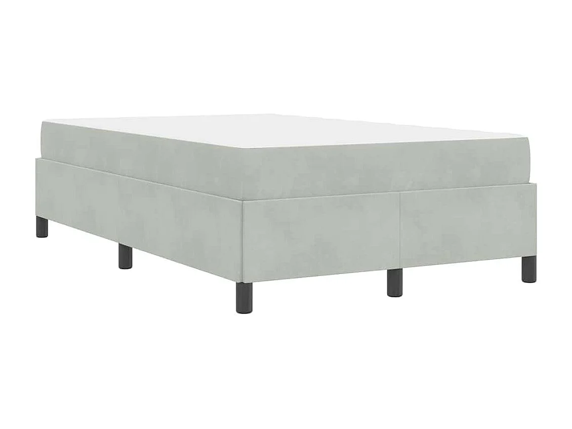 Bedframe | Eenpersoonsbed met matras Lichtgrijs 120x200 cm Stof