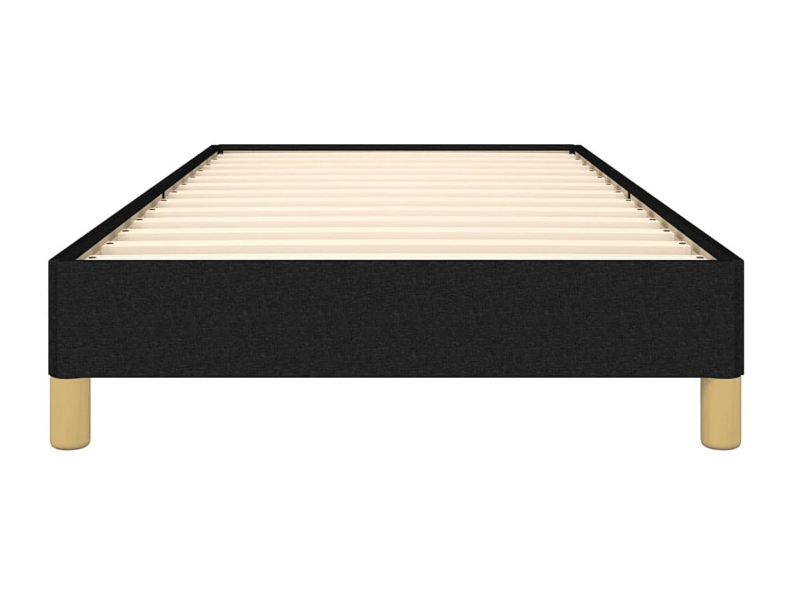 Lit simple | Lit adulte, enfant | Cadre de lit noir 100x200 cm tissu