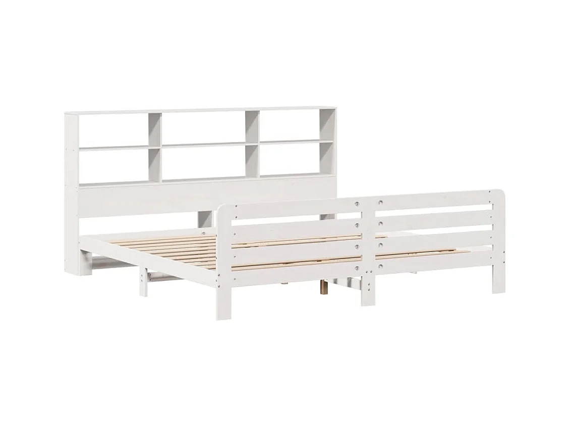 Letto per adulti | Letto matrimoniale | Giroletto senza Materasso Bianco 180x200 cm Legno Massello Pino
