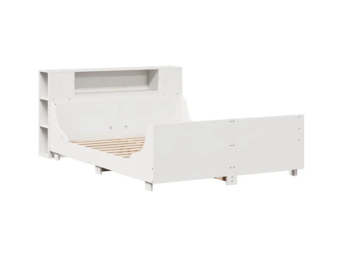 Letto per adulti | Letto matrimoniale | Giroletto senza Materasso Bianco 150x200 cm Legno Massello Pino