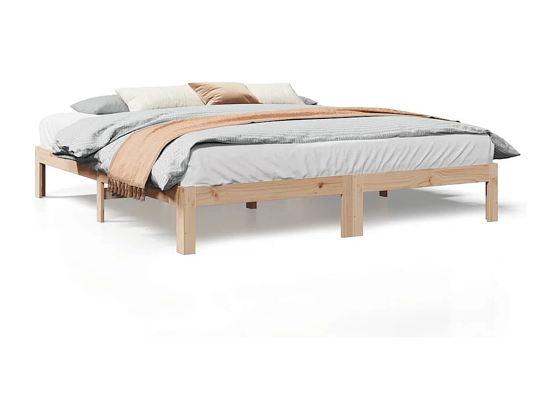 Lit double | Lit adulte | Cadre de lit 180x200 cm bois massif de pin