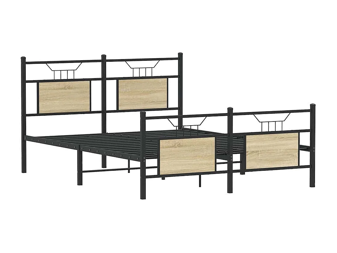 Lit double | Lit adulte | Cadre de lit chêne sonoma 140x190 cm