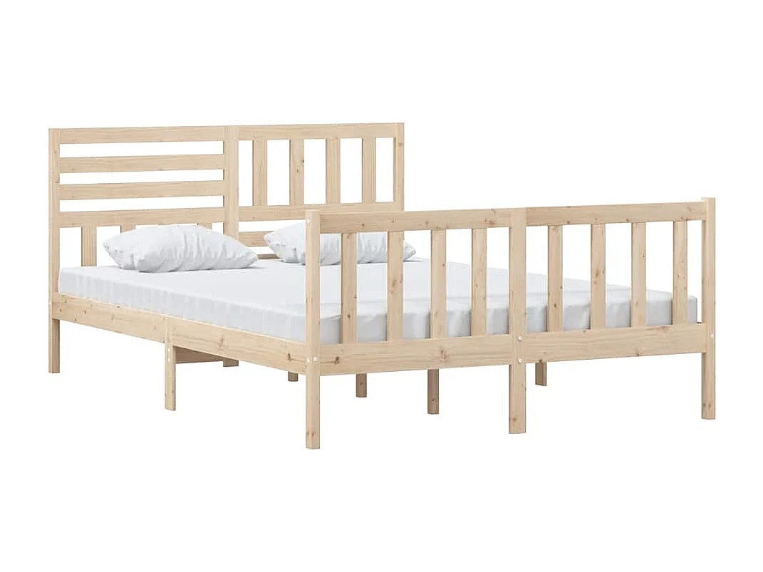 Lit double | Lit adulte | Cadre de lit bois massif 140x200 cm