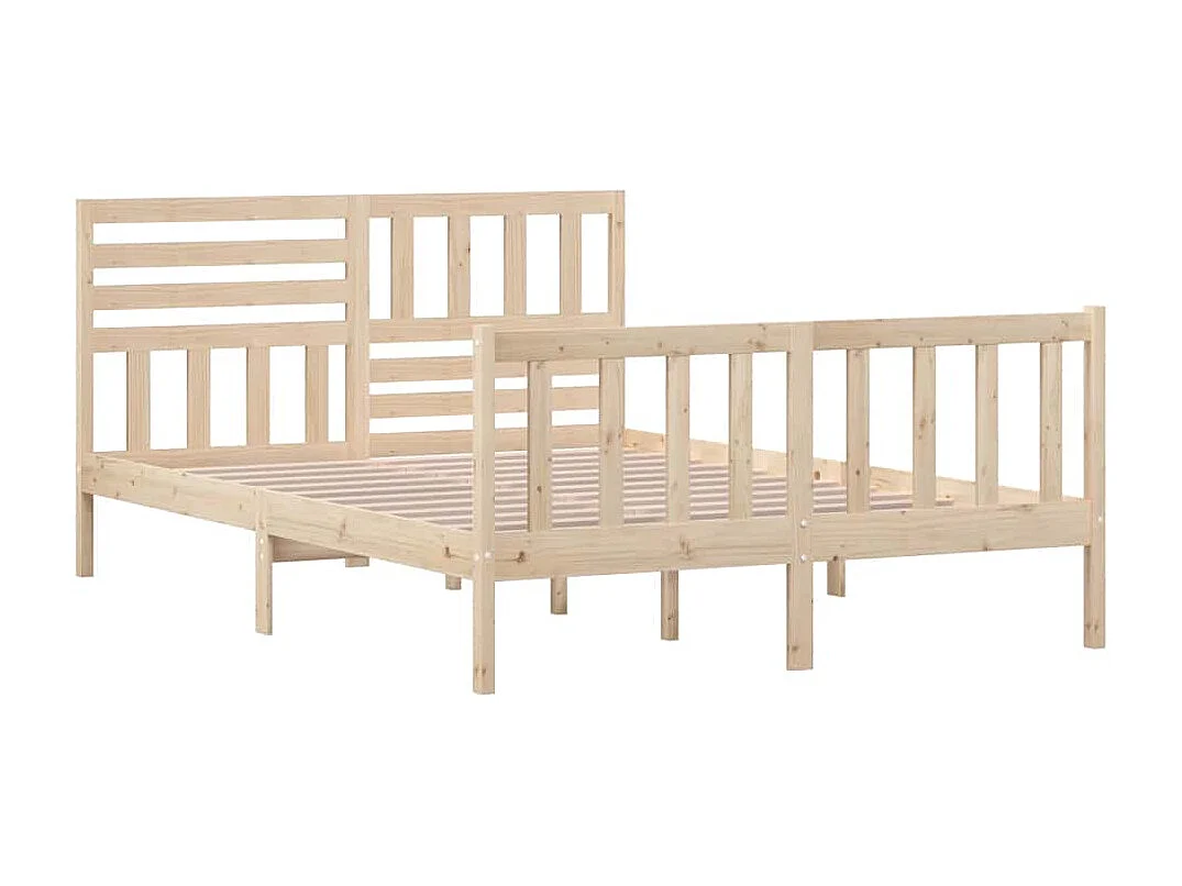 Lit double | Lit adulte | Cadre de lit bois massif 140x200 cm