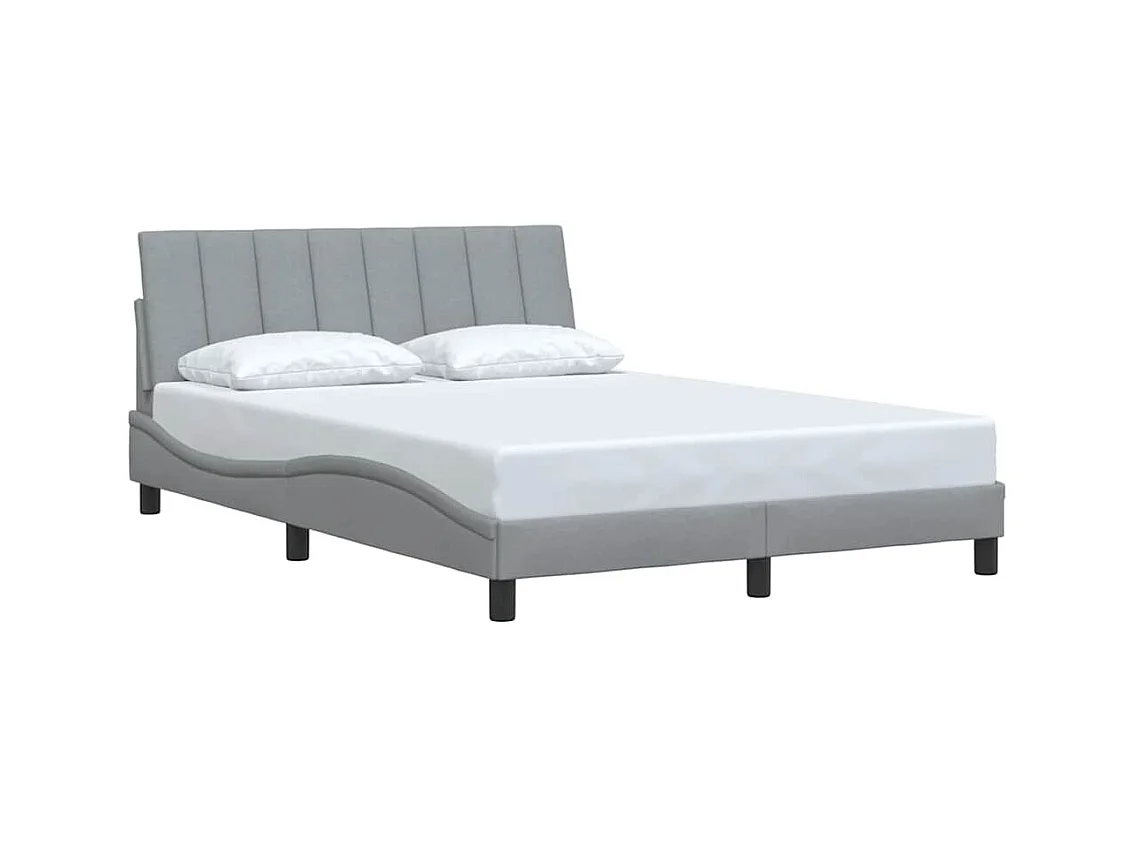 Letto per adulti | Letto singolo | Giroletto senza Materasso Hanko Grigio Chiaro 120x200 cm Tessuto