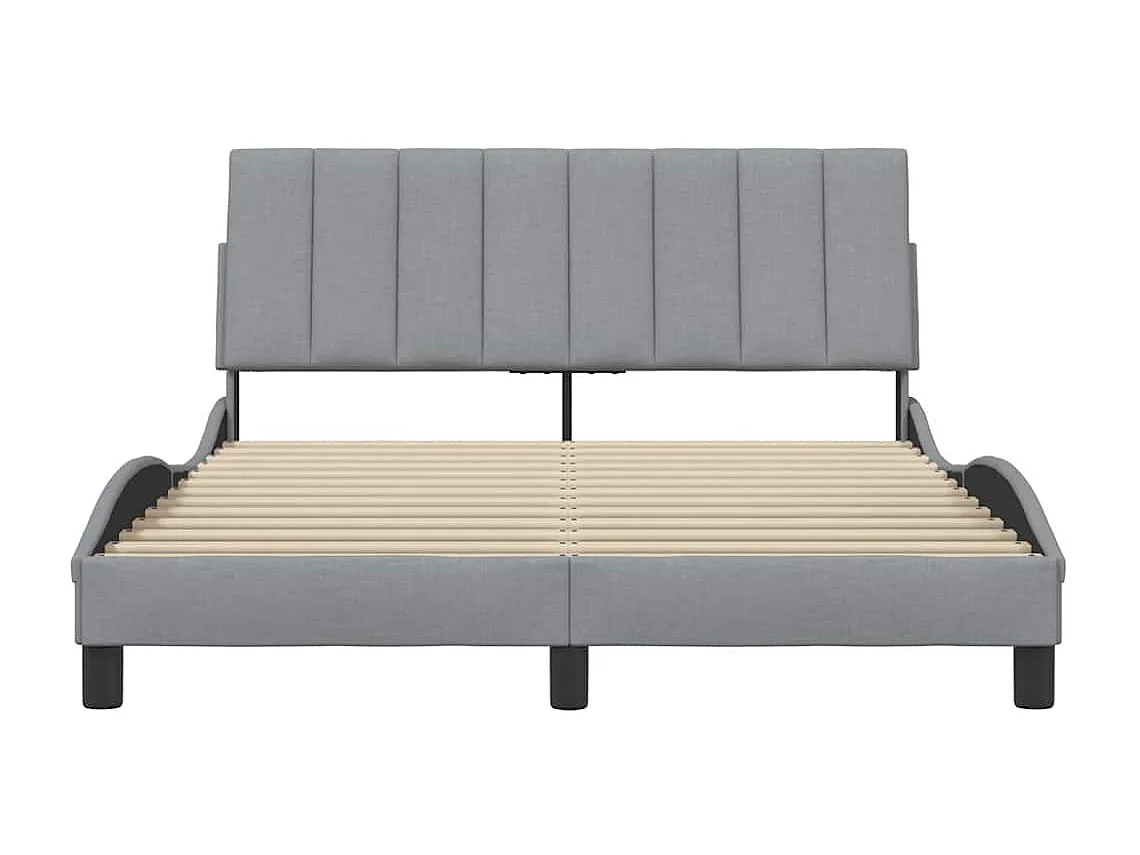 Letto per adulti | Letto singolo | Giroletto senza Materasso Hanko Grigio Chiaro 120x200 cm Tessuto