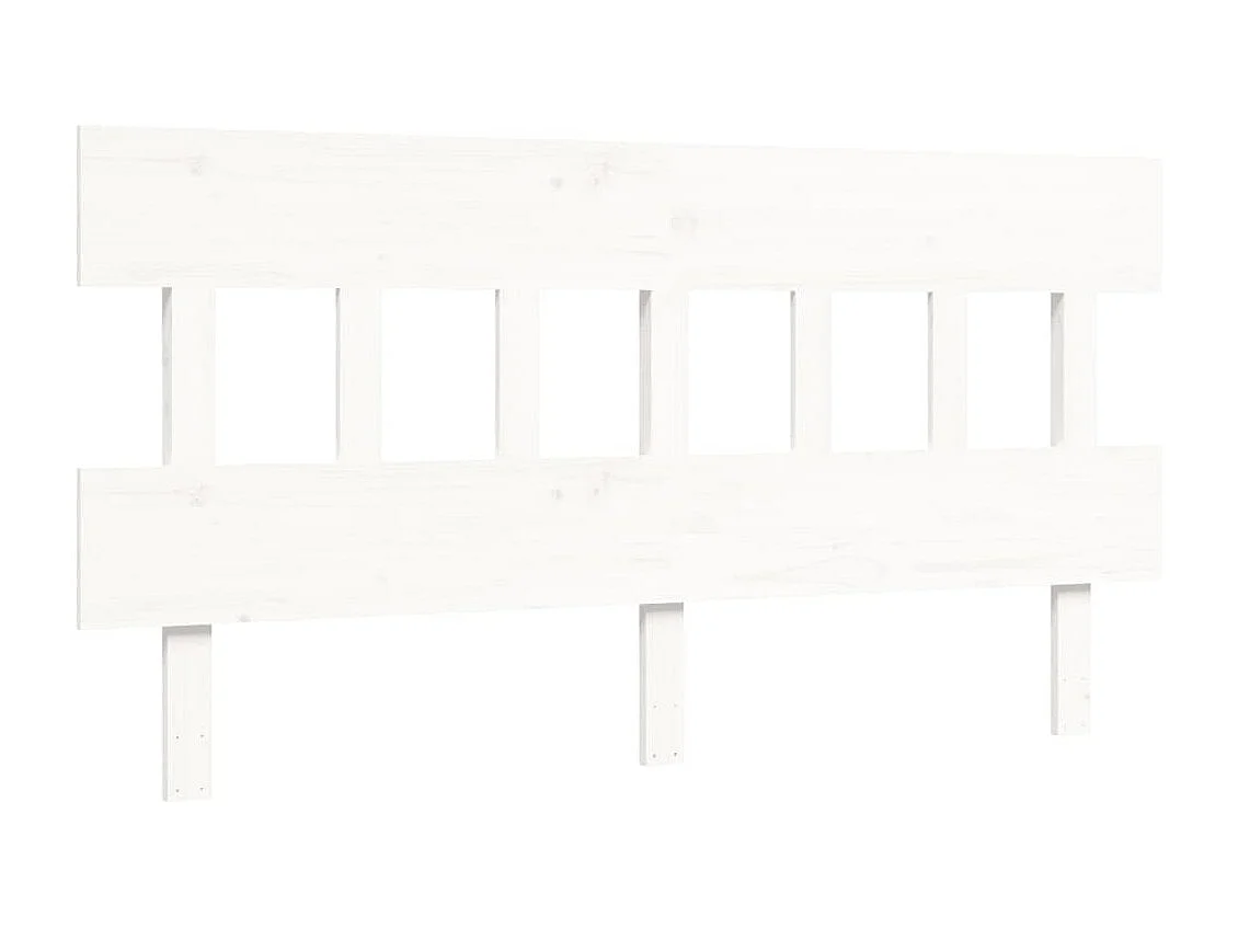 Lit double | Lit adulte | Cadre de lit blanc 160x200 cm bois massif