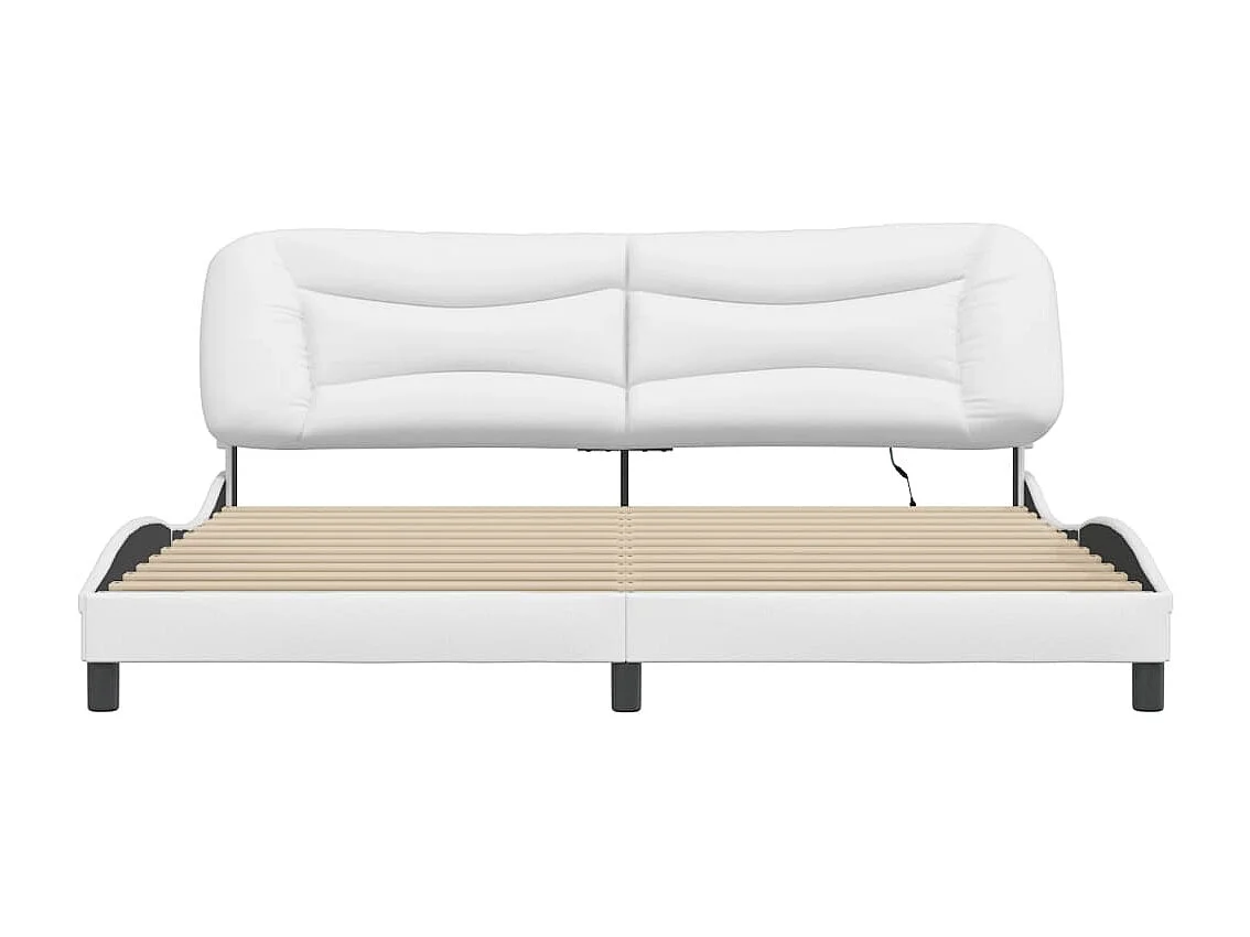 Lit double | Lit adulte | Cadre de lit avec LED blanc 200x200 cm