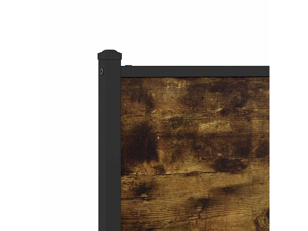 Lit double | Lit adulte | Cadre de lit en métal chêne fumé 200x200 cm