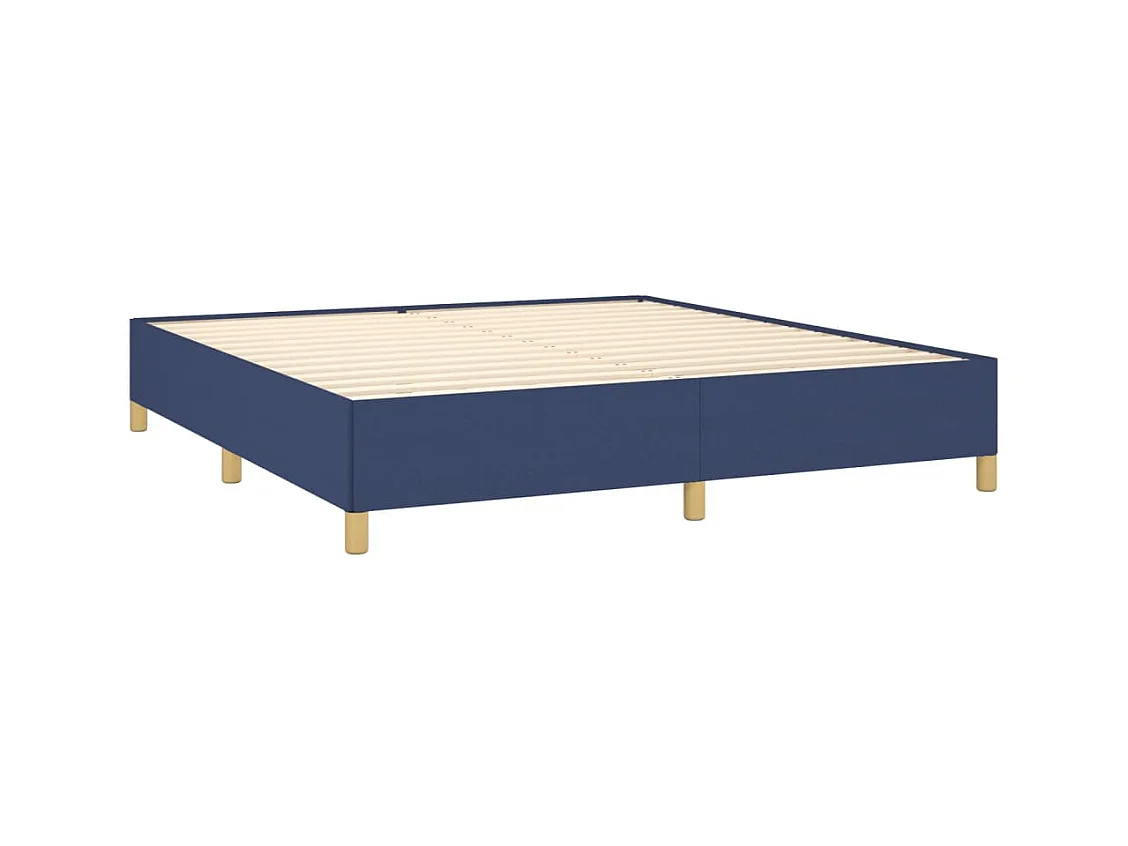 Lit double | Lit adulte | Cadre de lit bleu 160x200 cm tissu