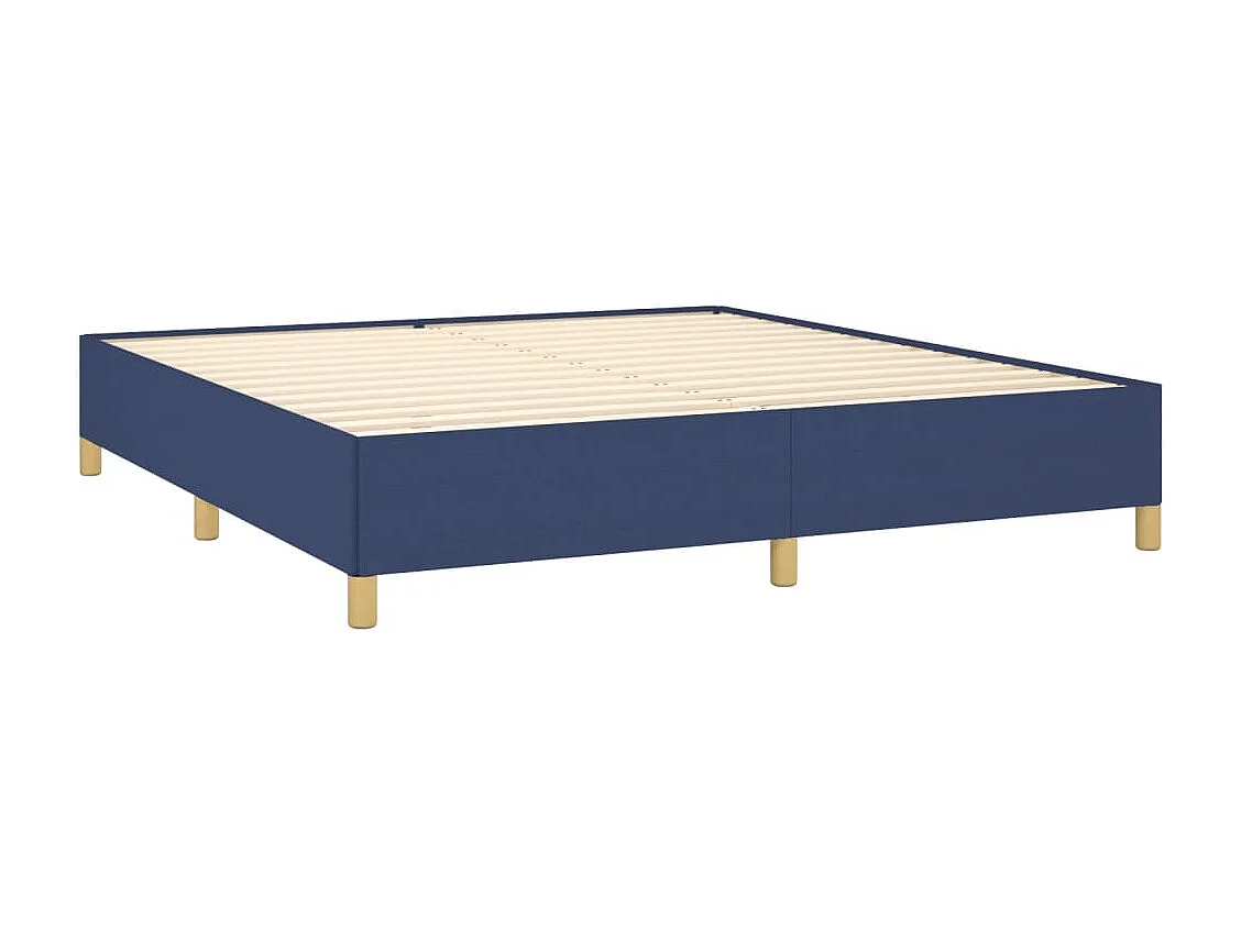 Lit double | Lit adulte | Cadre de lit bleu 160x200 cm tissu