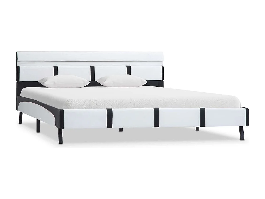Lit double | Lit adulte | Cadre de lit avec LED blanc 140x200 cm similicuir