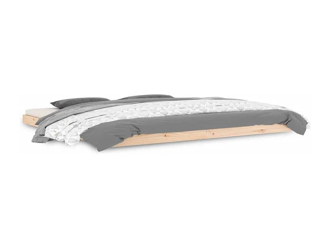 Lit double | Lit adulte | Cadre de lit 200x200 cm bois massif de pin