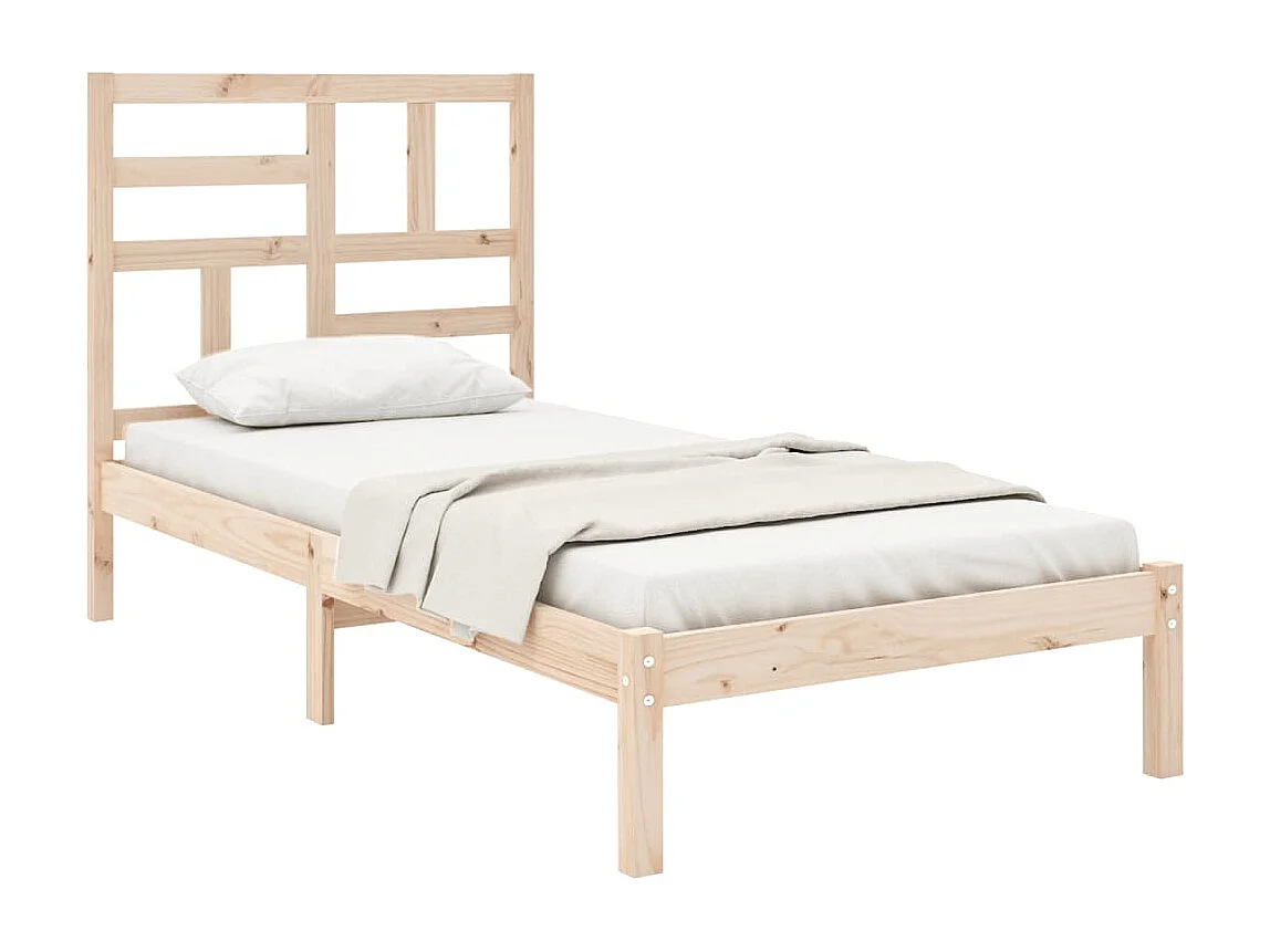 Lit simple | Lit adulte, enfant | Cadre de lit bois massif 90x200 cm