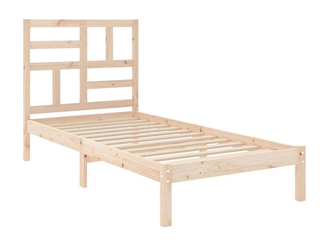 Lit simple | Lit adulte, enfant | Cadre de lit bois massif 90x200 cm
