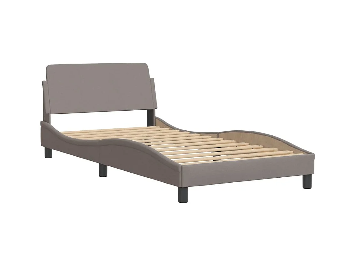 Lit simple | Lit adulte, enfant | Cadre de lit taupe 100x200 cm tissu