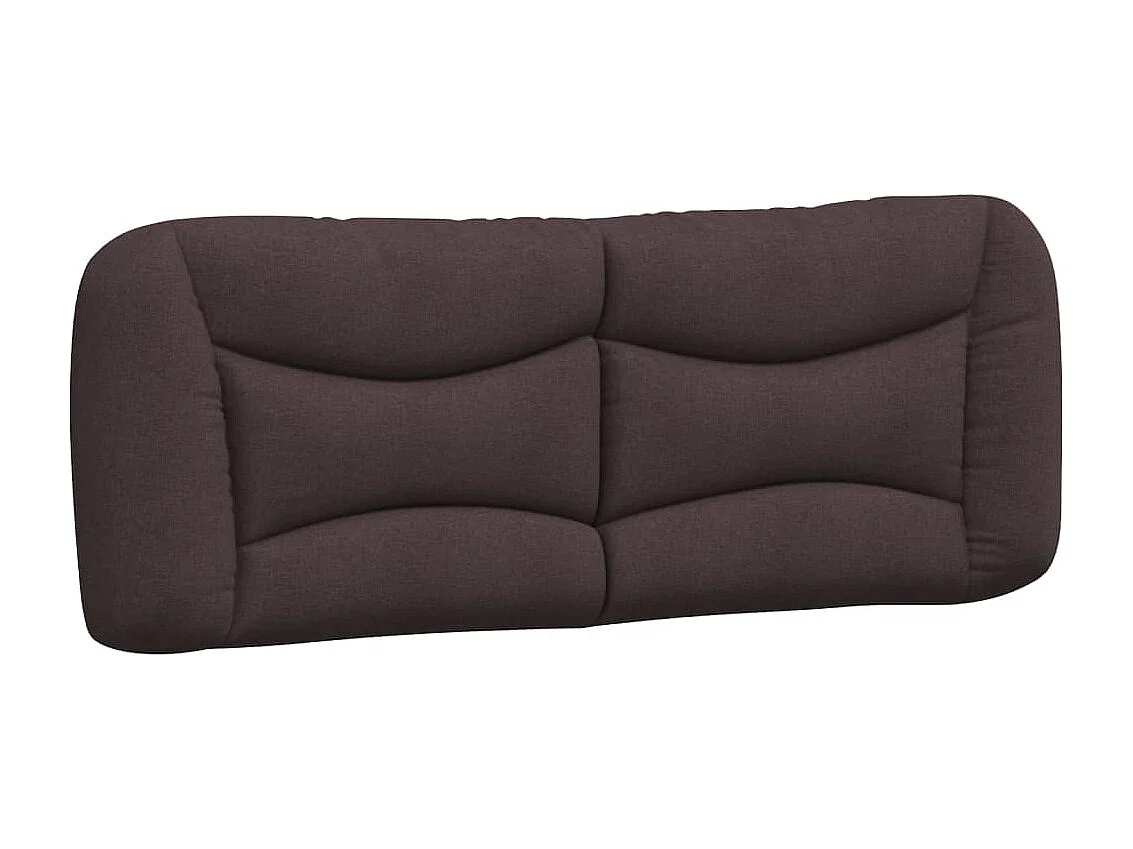 Lit double | Lit adulte | Cadre de lit marron foncé 140x190 cm tissu