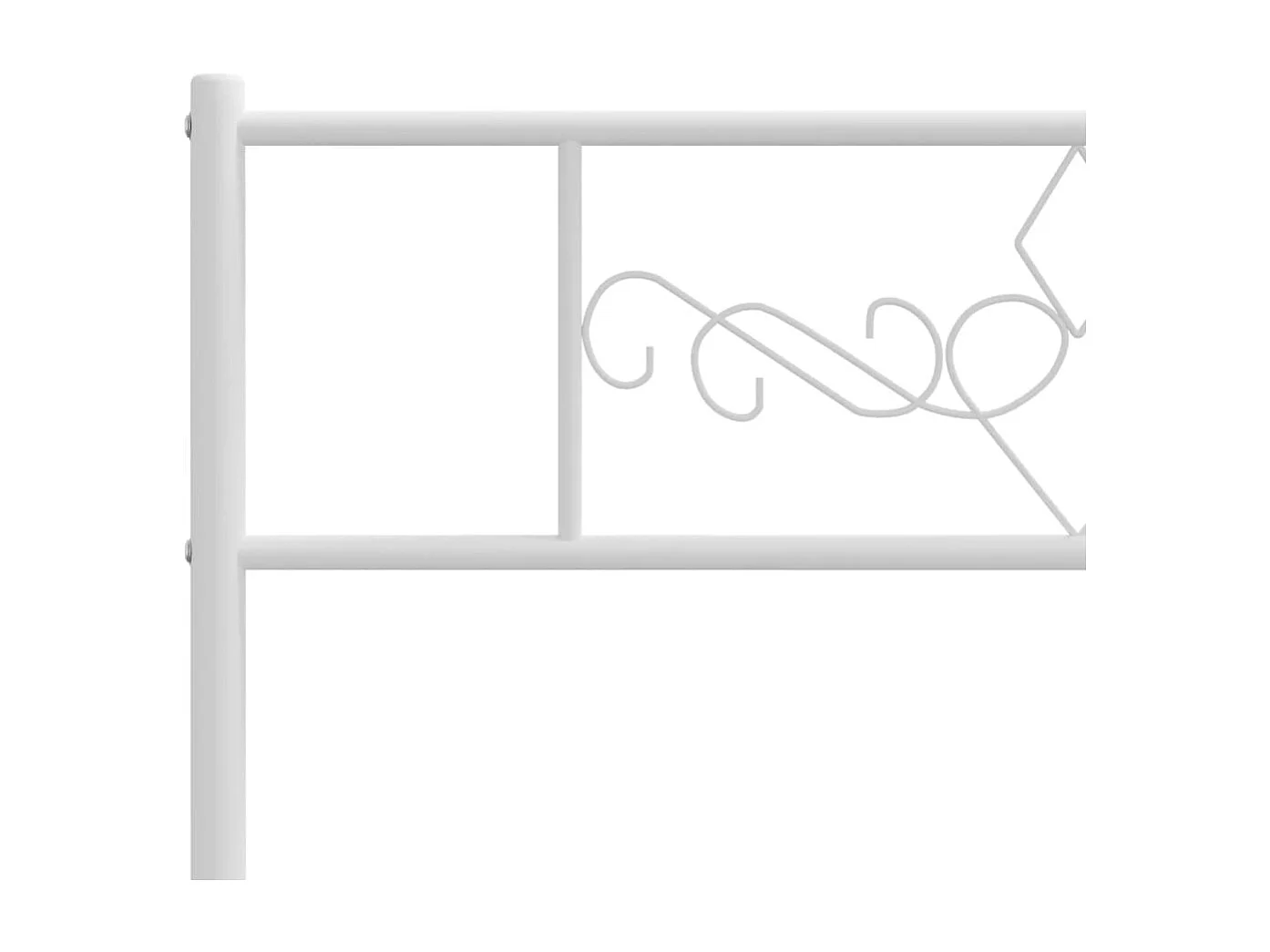Lit simple | Lit adulte, enfant | Cadre de lit métal avec tête de lit blanc 75x190cm