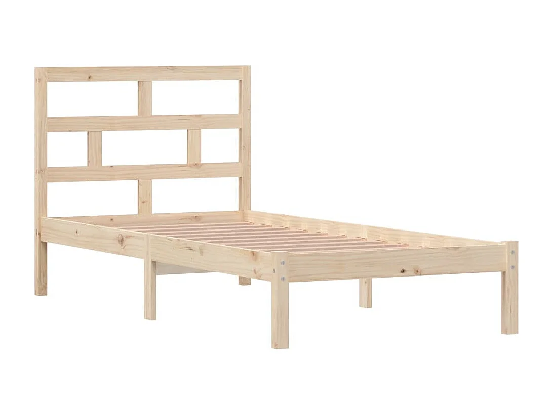 Lit simple | Lit adulte, enfant | Cadre de lit bois massif 90x190 cm