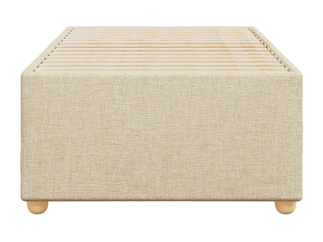 Lit simple | Lit adulte, enfant | Cadre de lit crème 90x200 cm tissu