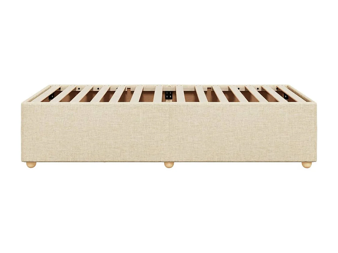 Lit simple | Lit adulte, enfant | Cadre de lit crème 90x200 cm tissu