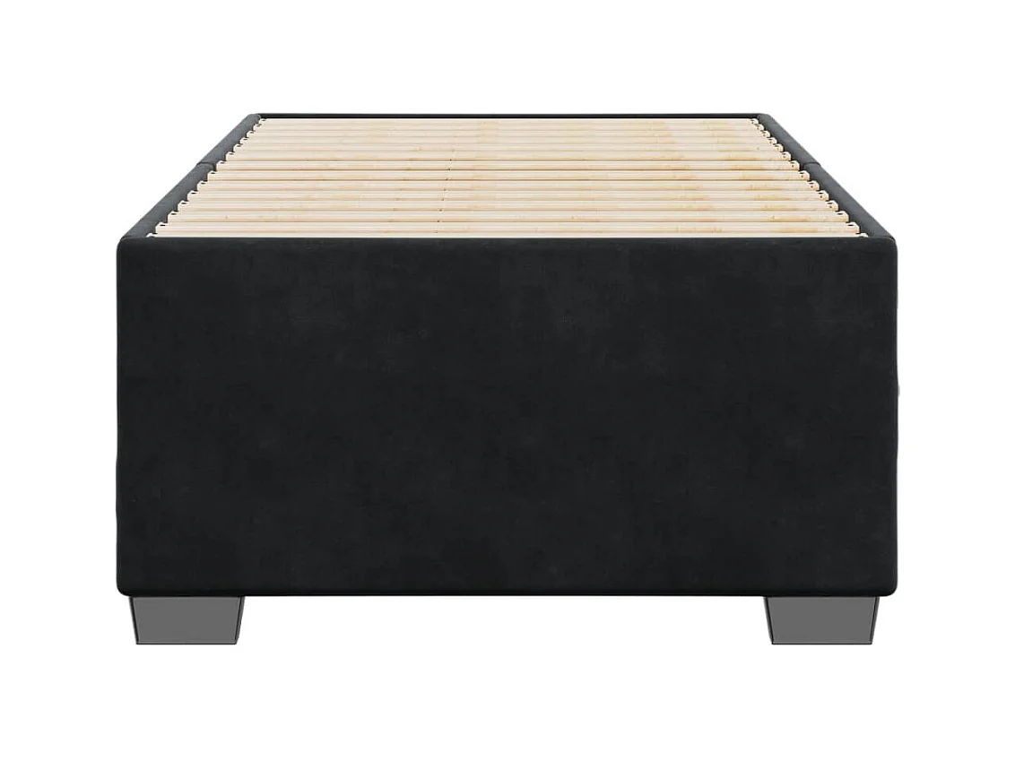 Lit simple | Lit adulte, enfant | Cadre de lit noir 90x200 cm velours