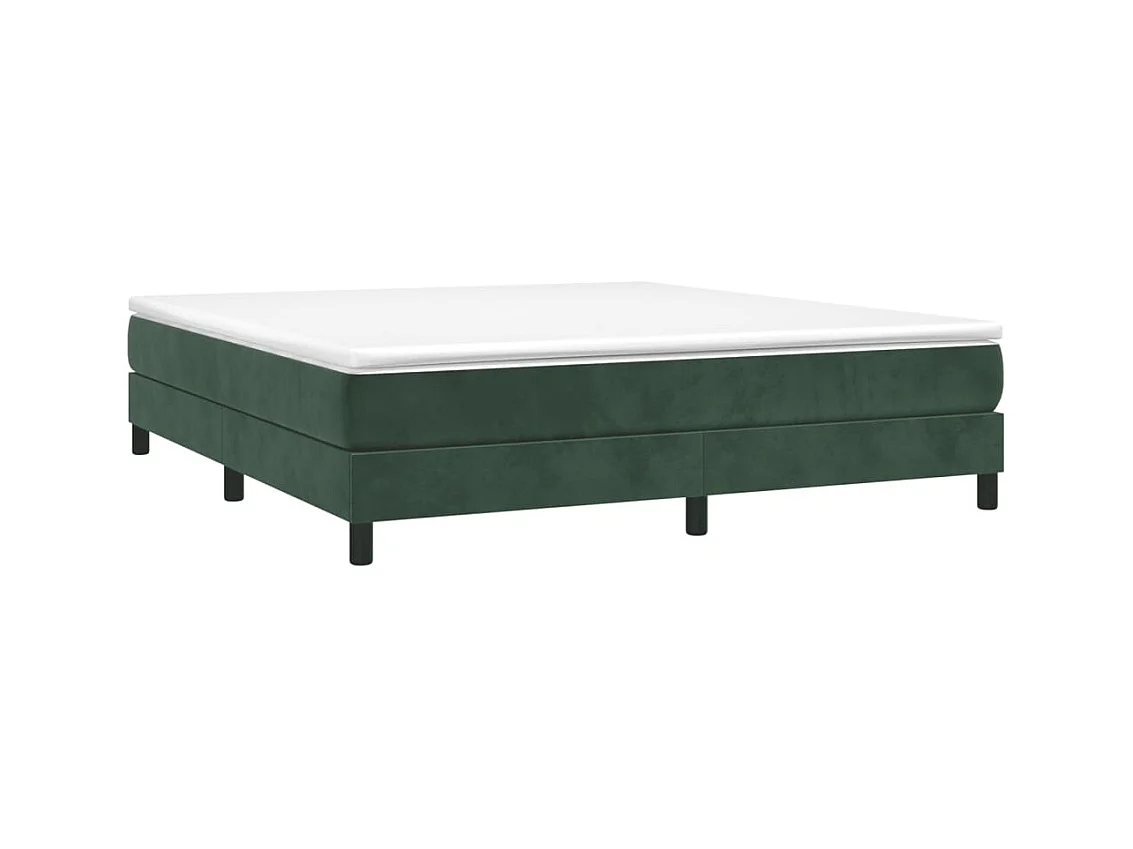 Lit double | Lit adulte | Cadre de lit vert foncé 180x200 cm velours