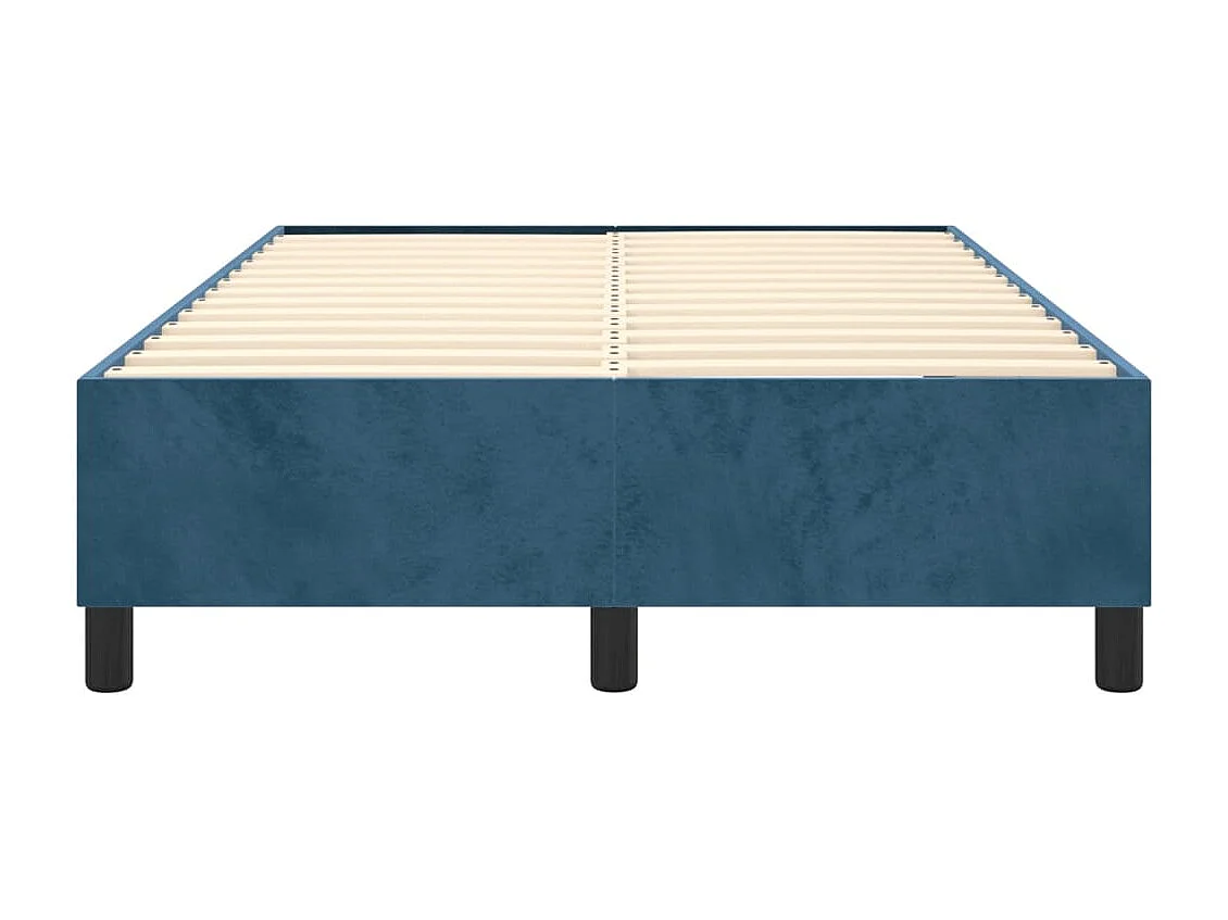 Lit simple | Lit adulte, enfant | Cadre de lit bleu foncé 120x200 cm velours